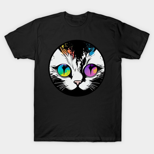 Trippy Meow Meow T-Shirt by Ink Fist Design
